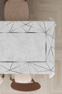 Silver Çerçeveli Dokuma Leke Tutmaz Masa Örtüsü MSO377 Silver Çerçeveli Dokuma Leke Tutmaz Masa Örtüsü MSO377