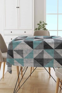Turkuaz Geometrik Dokuma Leke Tutmaz Masa Örtüsü MSO379 Turkuaz Geometrik Dokuma Leke Tutmaz Masa Örtüsü MSO379