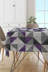Mor Geometrik Desen Dokuma Leke Tutmaz Masa Örtüsü MSO381 Mor Geometrik Desen Dokuma Leke Tutmaz Masa Örtüsü MSO381