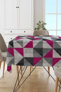 Fuşya Geometrik Desen Dokuma Leke Tutmaz Masa Örtüsü MSO384 Fuşya Geometrik Desen Dokuma Leke Tutmaz Masa Örtüsü MSO384
