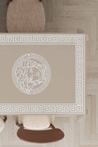 Bej Çerçeveli Dokuma Leke Tutmaz Masa Örtüsü MSO389 Bej Çerçeveli Dokuma Leke Tutmaz Masa Örtüsü MSO389