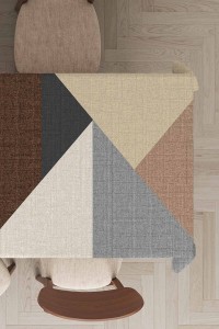 Kahve Geometrik Desen Dokuma Leke Tutmaz Masa Örtüsü MSO391 Kahve Geometrik Desen Dokuma Leke Tutmaz Masa Örtüsü MSO391