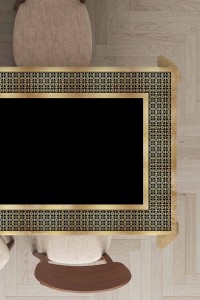 Siyah Çerçeveli Dokuma Leke Tutmaz Masa Örtüsü MSO395 Siyah Çerçeveli Dokuma Leke Tutmaz Masa Örtüsü MSO395