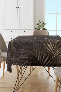 Kahverengi Çerçeveli Dokuma Leke Tutmaz Masa Örtüsü MSO401 Kahverengi Çerçeveli Dokuma Leke Tutmaz Masa Örtüsü MSO401