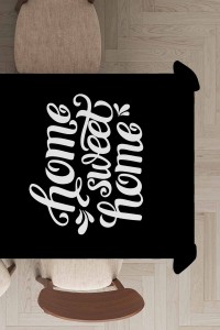 Siyah Mutfak Temalı Dokuma Leke Tutmaz Masa Örtüsü MSO426 Siyah Mutfak Temalı Dokuma Leke Tutmaz Masa Örtüsü MSO426