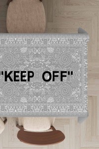 Gri Keep Off Dokuma Leke Tutmaz Masa Örtüsü MSO452 Gri Keep Off Dokuma Leke Tutmaz Masa Örtüsü MSO452