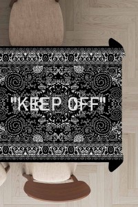 Siyah Keep Off Dokuma Leke Tutmaz Masa Örtüsü MSO453 Siyah Keep Off Dokuma Leke Tutmaz Masa Örtüsü MSO453