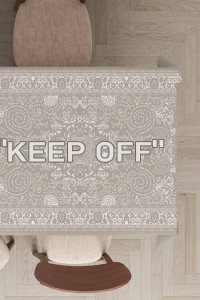 Bej Keep Off Dokuma Leke Tutmaz Masa Örtüsü MSO454 Bej Keep Off Dokuma Leke Tutmaz Masa Örtüsü MSO454