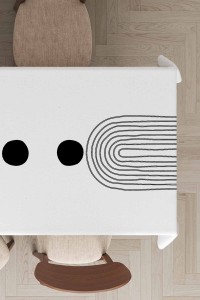 Beyaz Modern Desen Dokuma Leke Tutmaz Masa Örtüsü MSO458 Beyaz Modern Desen Dokuma Leke Tutmaz Masa Örtüsü MSO458