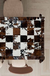 Kahve Deri Görünümlü Dokuma Leke Tutmaz Masa Örtüsü MSO461 Kahve Deri Görünümlü Dokuma Leke Tutmaz Masa Örtüsü MSO461