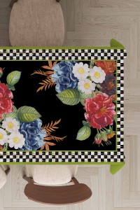 Yeşil Pötikare Mackenzie Leke Tutmaz Masa Örtüsü MSO463 Yeşil Pötikare Mackenzie Leke Tutmaz Masa Örtüsü MSO463