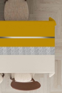 Hardal Avangarde Dokuma Leke Tutmaz Masa Örtüsü MSO466 Hardal Avangarde Dokuma Leke Tutmaz Masa Örtüsü MSO466