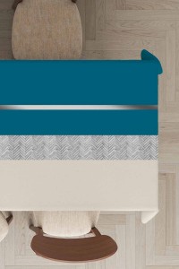 Turkuaz Avangarde Dokuma Leke Tutmaz Masa Örtüsü MSO471 Turkuaz Avangarde Dokuma Leke Tutmaz Masa Örtüsü MSO471