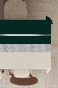 Yeşil Avangarde Dokuma Leke Tutmaz Masa Örtüsü MSO474 Yeşil Avangarde Dokuma Leke Tutmaz Masa Örtüsü MSO474