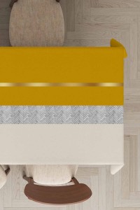 Hardal Avangarde Dokuma Leke Tutmaz Masa Örtüsü MSO476 Hardal Avangarde Dokuma Leke Tutmaz Masa Örtüsü MSO476