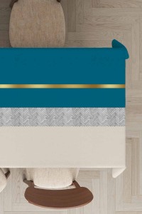 Turkuaz Avangarde Dokuma Leke Tutmaz Masa Örtüsü MSO482 Turkuaz Avangarde Dokuma Leke Tutmaz Masa Örtüsü MSO482