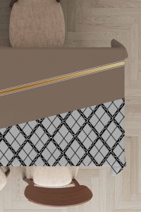 Bej Ekose Desenli Dokuma Leke Tutmaz Masa Örtüsü MSO497 Bej Ekose Desenli Dokuma Leke Tutmaz Masa Örtüsü MSO497