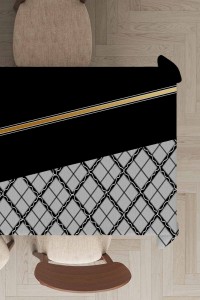 Siyah Ekoseli Dokuma Leke Tutmaz Masa Örtüsü MSO498 Siyah Ekoseli Dokuma Leke Tutmaz Masa Örtüsü MSO498