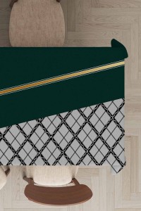 Yeşil Ekoseli Dokuma Leke Tutmaz Masa Örtüsü MSO499 Yeşil Ekoseli Dokuma Leke Tutmaz Masa Örtüsü MSO499