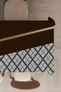 Kahverengi Ekoseli Dokuma Leke Tutmaz Masa Örtüsü MSO500 Kahverengi Ekoseli Dokuma Leke Tutmaz Masa Örtüsü MSO500