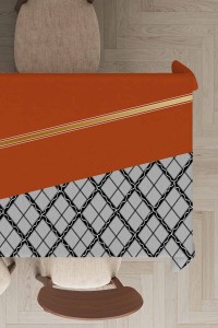 Tarçın Ekoseli Dokuma Leke Tutmaz Masa Örtüsü MSO507 Tarçın Ekoseli Dokuma Leke Tutmaz Masa Örtüsü MSO507