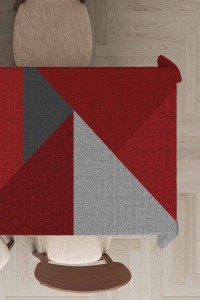 Kırmızı Geometrik Dokuma Leke Tutmaz Masa Örtüsü MSO508 Kırmızı Geometrik Dokuma Leke Tutmaz Masa Örtüsü MSO508