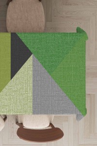 Yeşil Geometrik Desen Dokuma Leke Tutmaz Masa Örtüsü MSO511 Yeşil Geometrik Desen Dokuma Leke Tutmaz Masa Örtüsü MSO511
