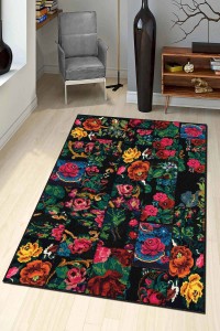 Renkli Kaymaz Tabanlı Yıkanır Patchwork Mutfak Halısı AR1065 Renkli Kaymaz Tabanlı Yıkanır Patchwork Mutfak Halısı AR1065