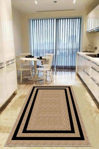 Bej Kaymaz Tabanlı Hasır Jüt Görünümlü Mutfak Halısı AR1070 Bej Kaymaz Tabanlı Hasır Jüt Görünümlü Mutfak Halısı AR1070