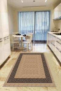 Bej Kaymaz Tabanlı Hasır Jüt Görünümlü Mutfak Halısı AR1074 Bej Kaymaz Tabanlı Hasır Jüt Görünümlü Mutfak Halısı AR1074