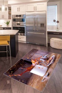 Kahverengi Kaymaz Tabanlı Kahve Desenli Mutfak Halısı AR1262 Kahverengi Kaymaz Tabanlı Kahve Desenli Mutfak Halısı AR1262