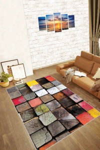 Çok Renkli Kaymaz Tabanlı 3D Üç Boyutlu Mutfak Halısı AR134 Çok Renkli Kaymaz Tabanlı 3D Üç Boyutlu Mutfak Halısı AR134