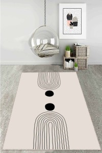 Kemik Kaymaz Tabanlı Yıkanabilir Soyut Mutfak Halısı AR1348 Kemik Kaymaz Tabanlı Yıkanabilir Soyut Mutfak Halısı AR1348