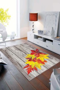 Turuncu Kaymaz Tabanlı 3D Üç Boyutlu Mutfak Halısı AR199 Turuncu Kaymaz Tabanlı 3D Üç Boyutlu Mutfak Halısı AR199