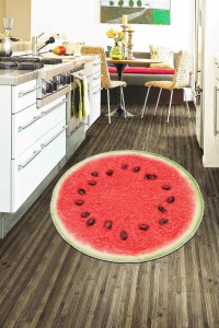 Kırmızı Kaymaz Tabanlı Meyveli Yuvarlak Mutfak Halısı AR206 Kırmızı Kaymaz Tabanlı Meyveli Yuvarlak Mutfak Halısı AR206