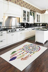 Renkli Kaymaz Tabanlı Yıkanır Düş Kapanı Mutfak Halısı AR228 Renkli Kaymaz Tabanlı Yıkanır Düş Kapanı Mutfak Halısı AR228