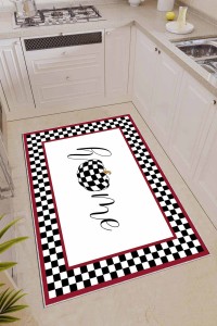 Kırmızı Kaymaz Tabanlı Yıkanır Mackenzie Mutfak Halısı AR378 Kırmızı Kaymaz Tabanlı Yıkanır Mackenzie Mutfak Halısı AR378