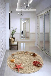 Turuncu Kaymaz 3D Üç Boyutlu Yuvarlak Mutfak Halısı AR418 Turuncu Kaymaz 3D Üç Boyutlu Yuvarlak Mutfak Halısı AR418