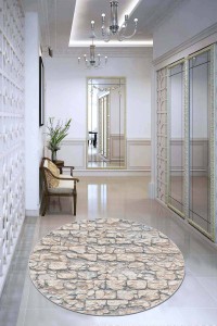 Toprak Kaymaz 3D Üç Boyutlu Yuvarlak Mutfak Halısı AR564 Toprak Kaymaz 3D Üç Boyutlu Yuvarlak Mutfak Halısı AR564