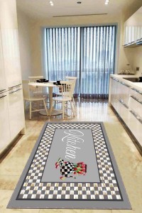 Gri Kaymaz Tabanlı Yıkanabilir Mackenzie Mutfak Halısı AR820 Gri Kaymaz Tabanlı Yıkanabilir Mackenzie Mutfak Halısı AR820