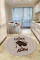 Bej Kaymaz My Kitchen My Rules Yuvarlak Mutfak Halısı AR849