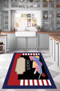 Kırmızı Kaymaz Taban Yıkanan İsim Yazılı Mutfak Halısı MT12 Kırmızı Kaymaz Taban Yıkanan İsim Yazılı Mutfak Halısı MT12