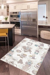 Turkuaz Kaymaz Taban Yıkanır Çaydanlıklı Mutfak Halısı MT17 Turkuaz Kaymaz Taban Yıkanır Çaydanlıklı Mutfak Halısı MT17