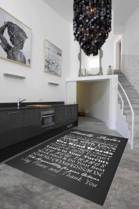 Füme Kaymaz Tabanlı My Kitchen My Rules Mutfak Halısı MT40 Füme Kaymaz Tabanlı My Kitchen My Rules Mutfak Halısı MT40