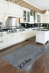 Antrasit Kaymaz Tabanlı Kitchen Yazılı Mutfak Halısı Yolluk VH088 Antrasit Kaymaz Tabanlı Kitchen Yazılı Mutfak Halısı Yolluk VH088