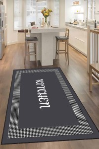 Antrasit Kaymaz Tabanlı Kitchen Mutfak Halısı Yolluk VH105 Antrasit Kaymaz Tabanlı Kitchen Mutfak Halısı Yolluk VH105