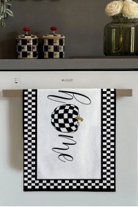 Beyaz Home Desenli Fırın Mutfak Havlusu 30x50cm Beyaz Home Desenli Fırın Mutfak Havlusu 30x50cm