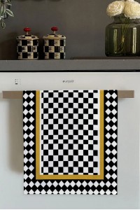 Siyah Damalı Fırın Mutfak Havlusu 30x50cm