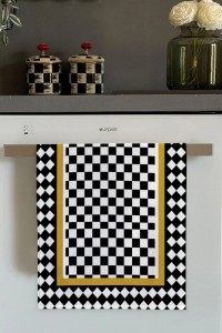 Siyah Damalı Fırın Mutfak Havlusu 30x50cm