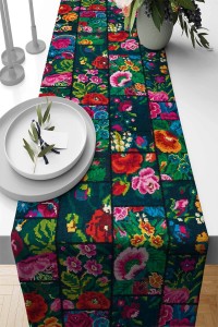 Çok Renkli Patchwork Premium Masa Örtüsü Runner RNR102 Çok Renkli Patchwork Premium Masa Örtüsü Runner RNR102